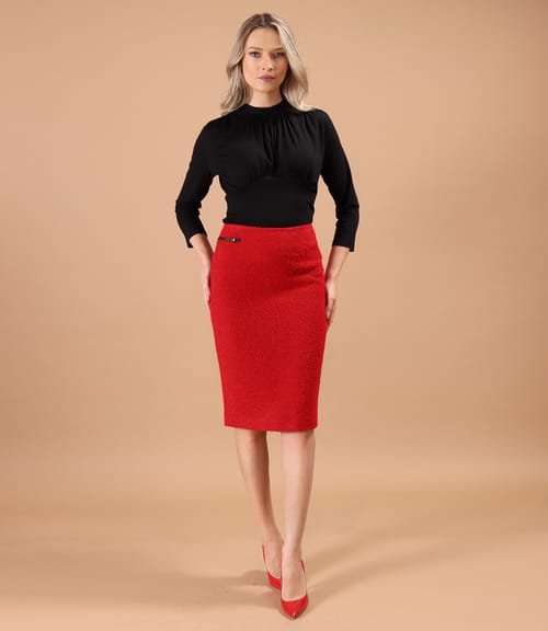 Bluza eleganta din jerse incretita la decolteu