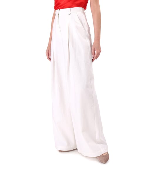 Pantaloni largi cu in