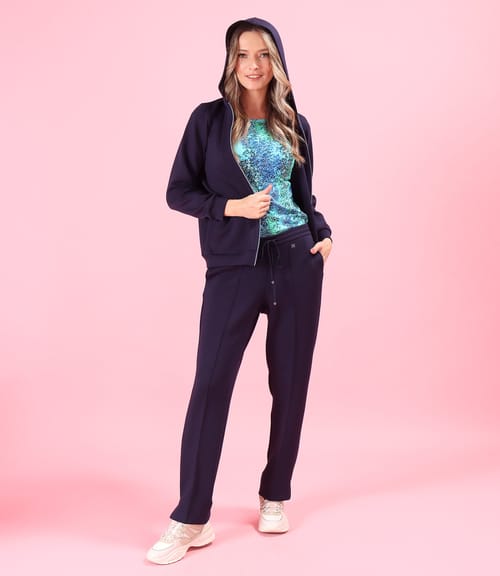 Bluza din jerse elastic imprimat digital