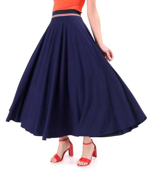 Fusta lunga clos din jerse elastic de viscoza