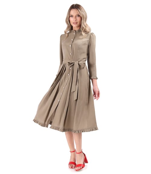 Rochie eleganta tip camasa din viscoza