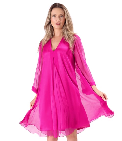 Rochie de seara din voal de matase naturala