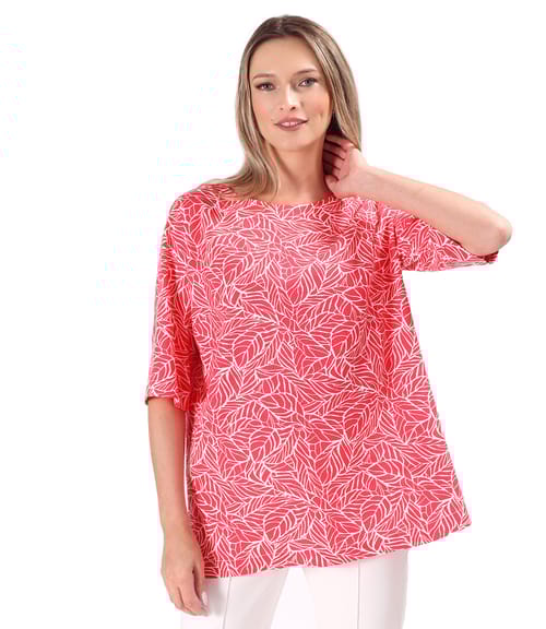 Bluza oversize cu in imprimata cu motive florale