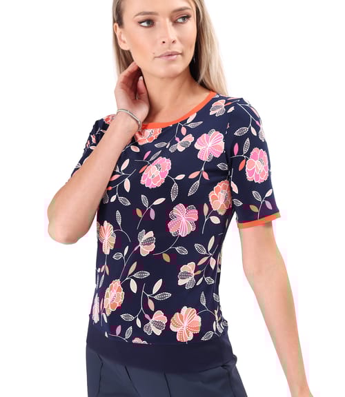 Bluza din jerse elastic imprimat in relief