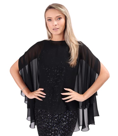 Capa eleganta din voal uni