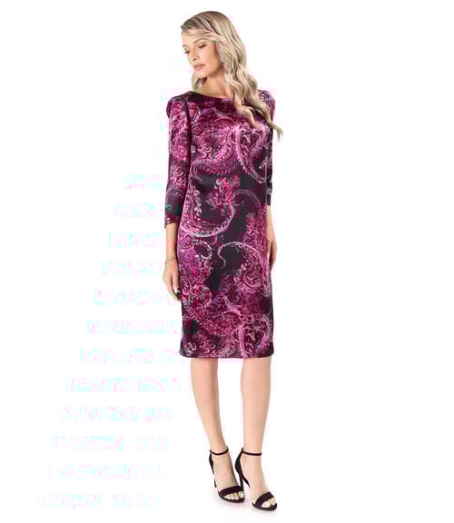 Rochie lejera din matase naturala imprimata cu motive paisley