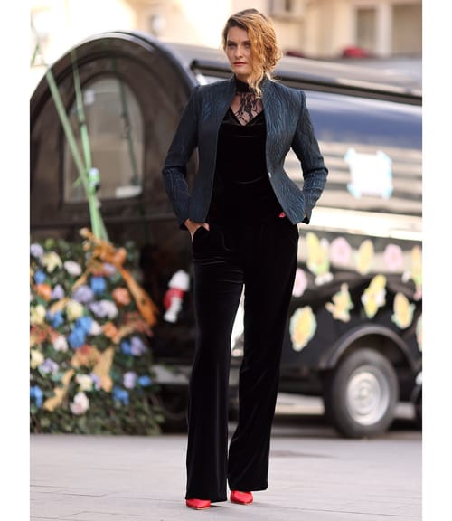 Sacou elegant din brocart versatil