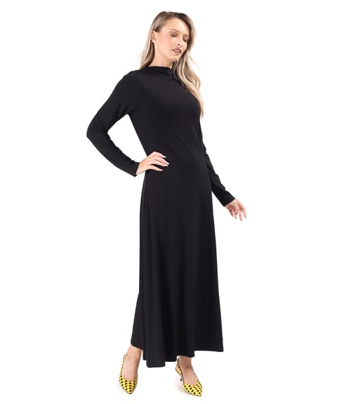 Rochie lunga din jerse elastic cu viscoza