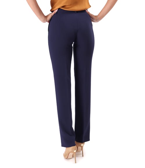 Pantaloni drepti din stofa elastica