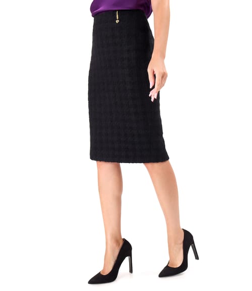 Fusta creion din bucle cu lana virgina si alpaca