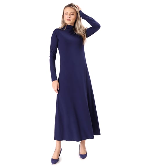 Rochie lunga din jerse elastic cu viscoza