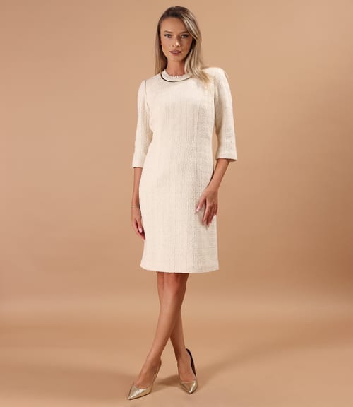 Rochie eleganta din bucle cu lana virgina si alpaca