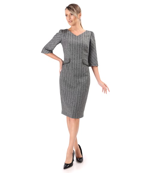 Rochie office din bucle cu bumbac