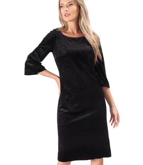 Rochie eleganta din catifea elastica cu sclipici