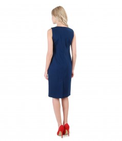 Rochie din bumbac texturat cu buzunare