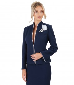 Sacou elegant cu brosa accesoriu