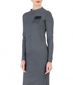 Rochie eleganta din jerse elastic gros