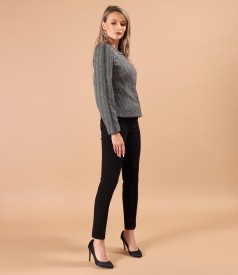 Pantaloni pana din stofa elastica