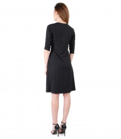 Rochie din jerse elastic cu efect lucios
