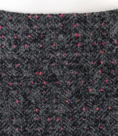 Fusta din bucle multicolor cu lana si alpaca