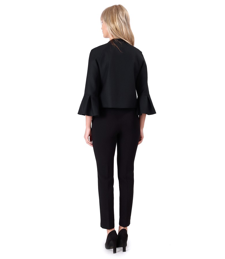 Pantaloni pana si sacou cu mansete ample