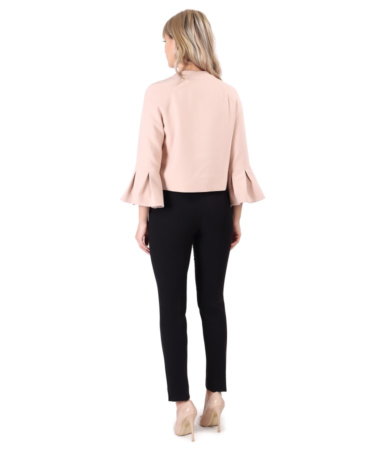 Sacou cu mansete peplum si pantaloni pana