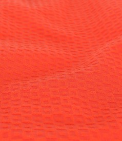 Rochie midi din bumbac texturat cu accesoriu