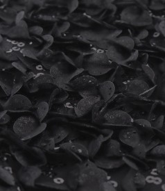 Rochie cu corset din dantela cu flori si paiete