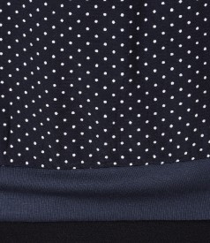 Bluza cu fata din viscoza imprimata cu picouri