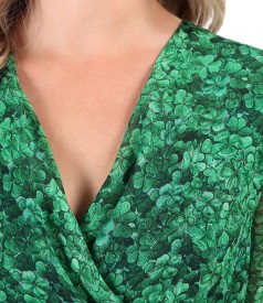 Rochie eleganta din voal imprimat