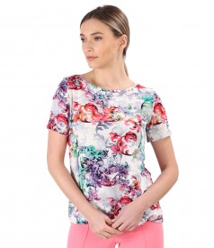 Bluza din jerse elastic cu viscoza si in