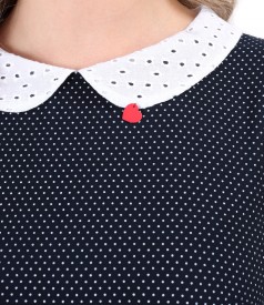 Rochie din viscoza imprimata cu picouri