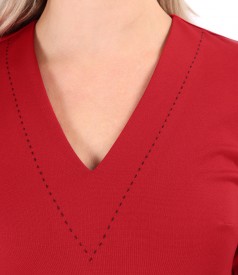 Rochie office midi din jerse elastic gros