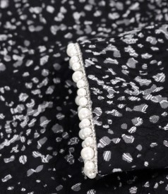 Sacou elegant din brocart elastic imprimat