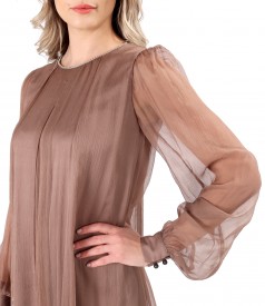 Rochie de seara din voal de matase naturala