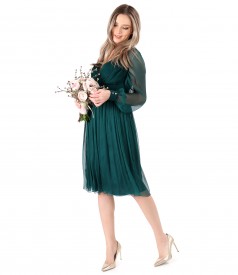 Rochie eleganta din voal de matase naturala