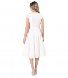 Rochie midi din broderie sparta de viscoza