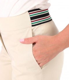 Pantaloni pana din tencel cu bumbac