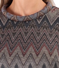 Rochie eleganta din stofa elastica cu fir de lurex