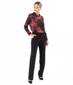 Bluza eleganta imprimata cu motive florale