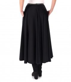 Fusta lunga clos din jerse plin elastic de viscoza