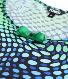 Bluza eleganta din saten imprimat cu motive geometrice