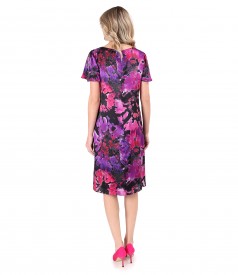 Rochie lejera din matase naturala cu maneci scurte ample