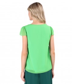 Bluza eleganta din voal uni