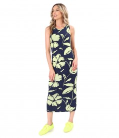 Rochie midi din jerse elastic gros