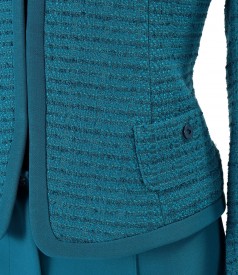 Sacou office din bucle cu viscoza si bumbac