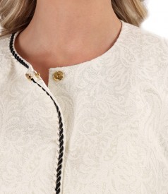 Sacou de ocazie din brocart cu bumbac si fir de efect auriu