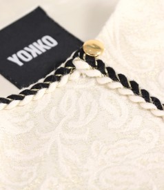 Sacou de ocazie din brocart cu bumbac si fir de efect auriu