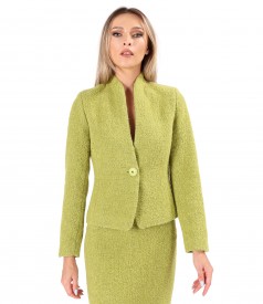 Sacou elegant din bucle cu lana si alpaca