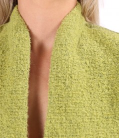 Sacou elegant din bucle cu lana si alpaca